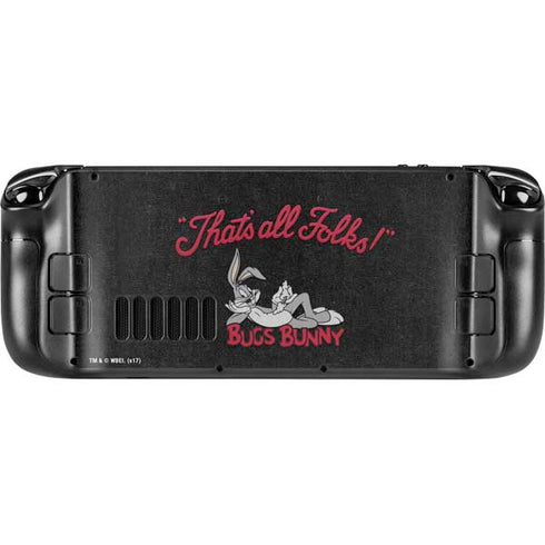 Looney Tunes Bugs Bunny Thats All Folks Steam Deck Handheld Gaming Computer Skin